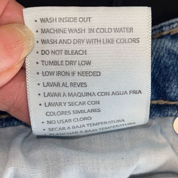 KanCan‎ Womens Distressed Jeans Denim 5 Pocket Stretch Light Wash Blue Size 7/27 - Picture 10 of 13